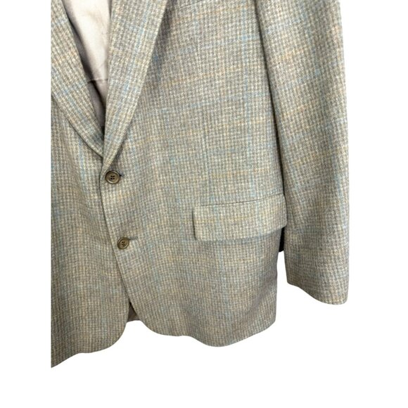 Bill Blass Mens Sz 44R Camel Hair Blazer Coat In Brown Plaid Check Made In USA - Picture 4 of 16
